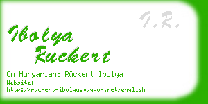 ibolya ruckert business card
