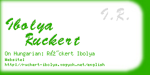 ibolya ruckert business card